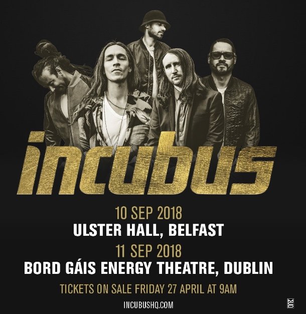 INTERVIEW: Ben Kenney of Incubus - Discusses Upcoming Irish Shows