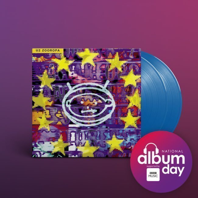 U2 Zooropa Available on blue vinyl as part of National Album Day 
