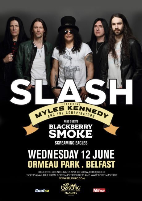SLASH Announced for BELSONIC 2019, Wednesday 12th June 2019