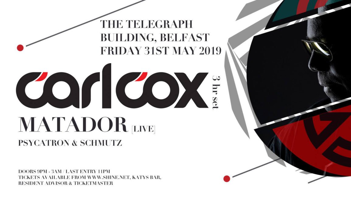 King of Techno CARL COX set to play The Telegraph Building, Belfast this summer 