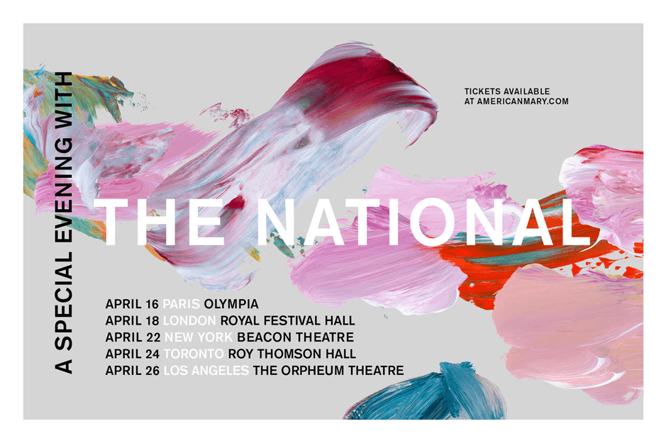 THE NATIONAL Announce Five Intimate Shows in Paris, New York, London, Toronto and Los Angeles 