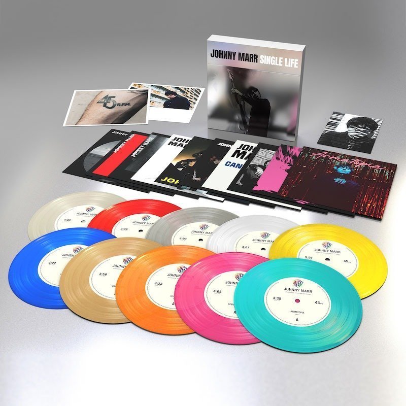 JOHNNY MARR announces new 7" Singles Box Set 'Single Life' for December 6th 85 Johnny Marr