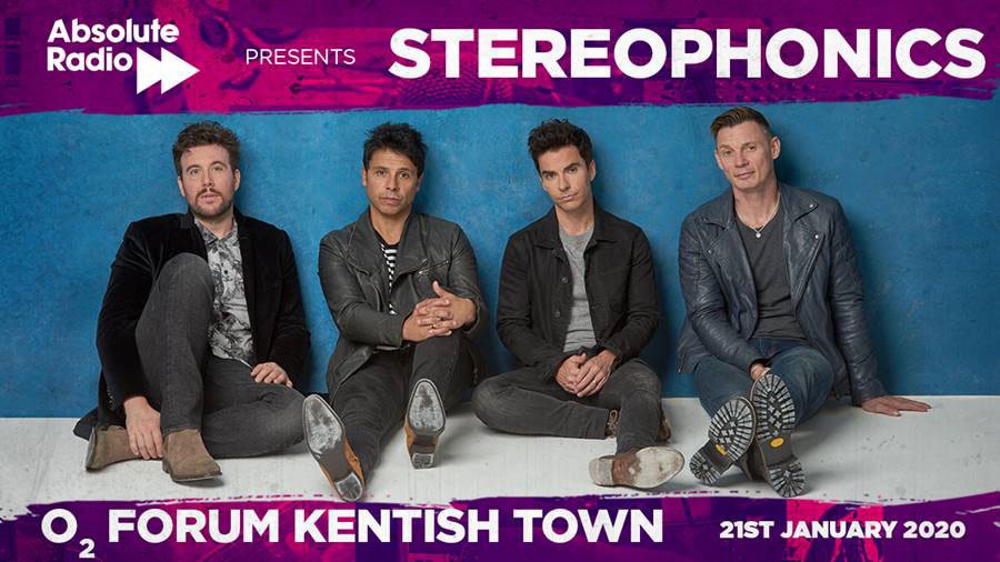 STEREOPHONICS announce a special London gig at the O2 Forum Kentish Town, hosted by Absolute Radio on 21st January 