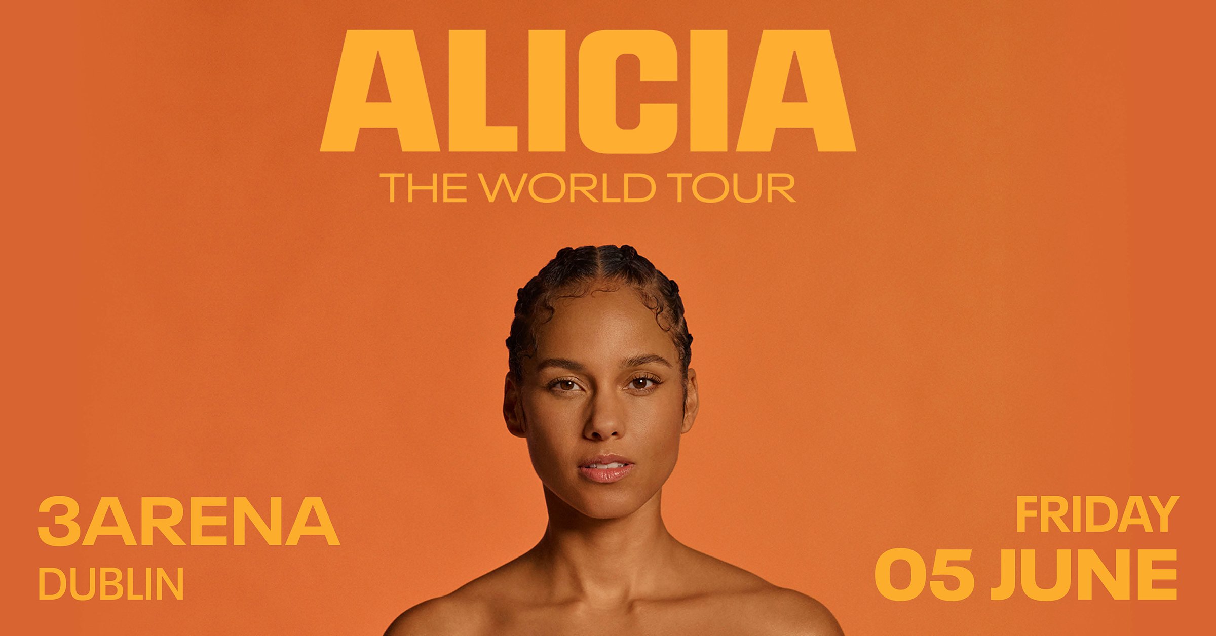 ALICIA KEYS - Brings ALICIA – THE WORLD TOUR to Dublin's 3Arena on Friday 5th June 1