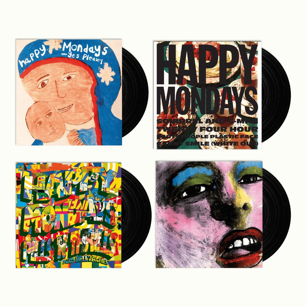 WIN: copies of HAPPY MONDAYS first four era-defining albums on vinyl 