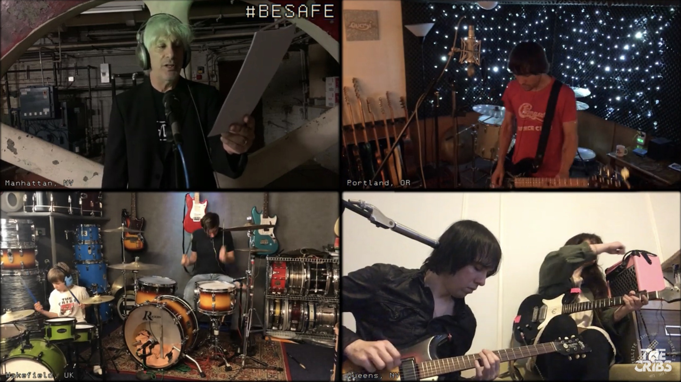THE CRIBS - share remotely made video for 'Be Safe' featuring Lee Ranaldo 