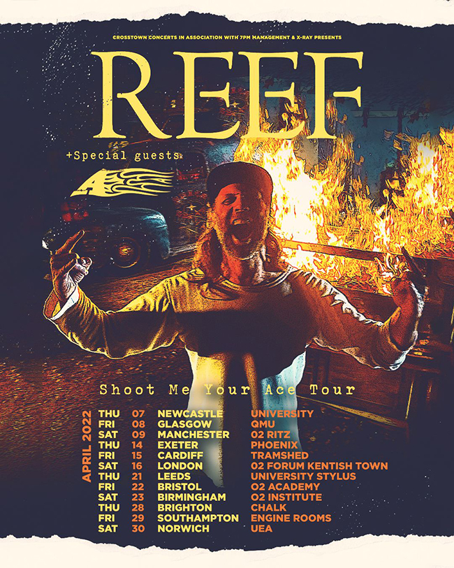 REEF announce 'Shoot Me Your Ace' UK tour 85 reef