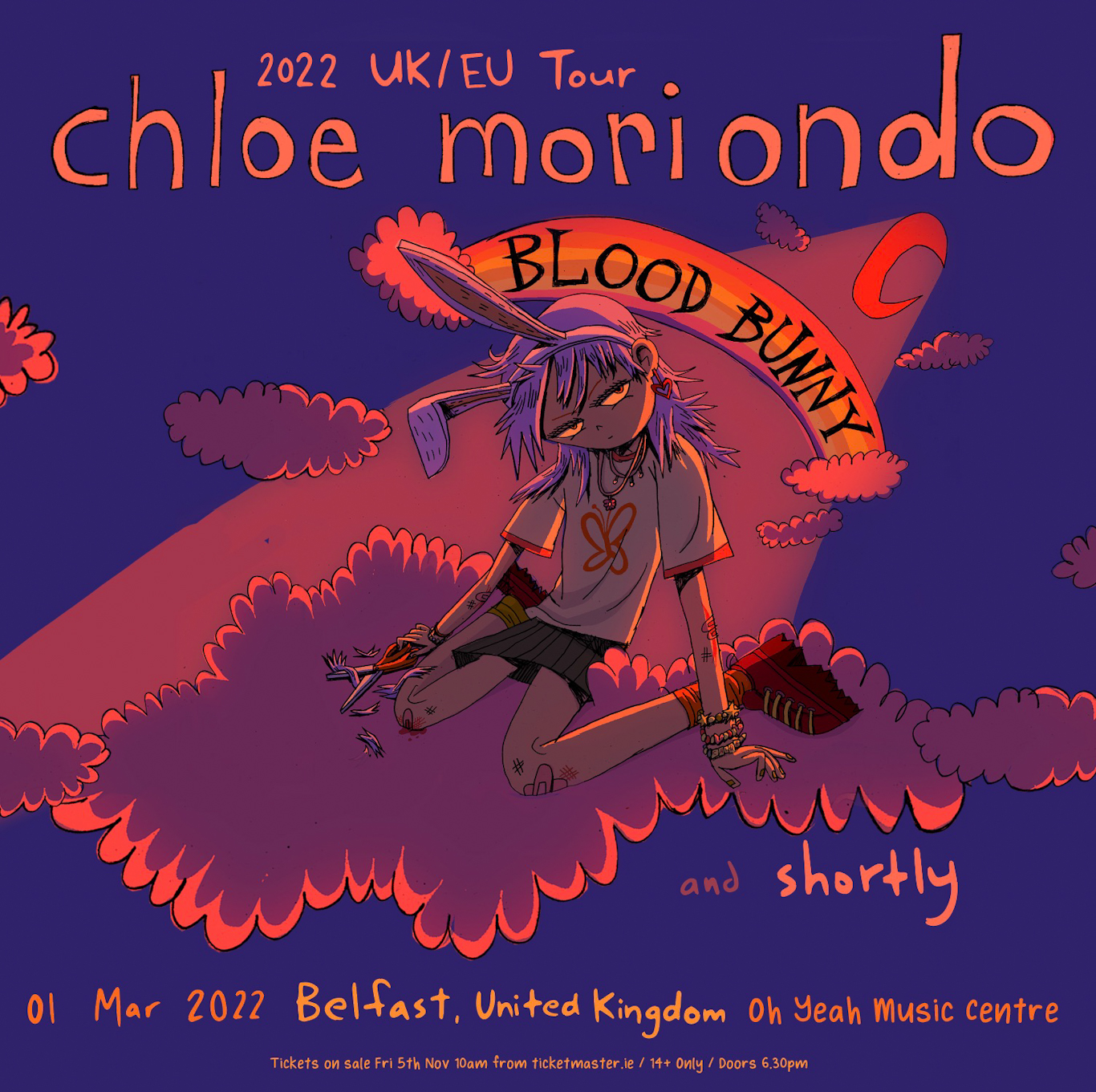 CHLOE MORIONDO announces headline show at Oh Yeah Centre, Belfast on  Tuesday 1st March 2022 