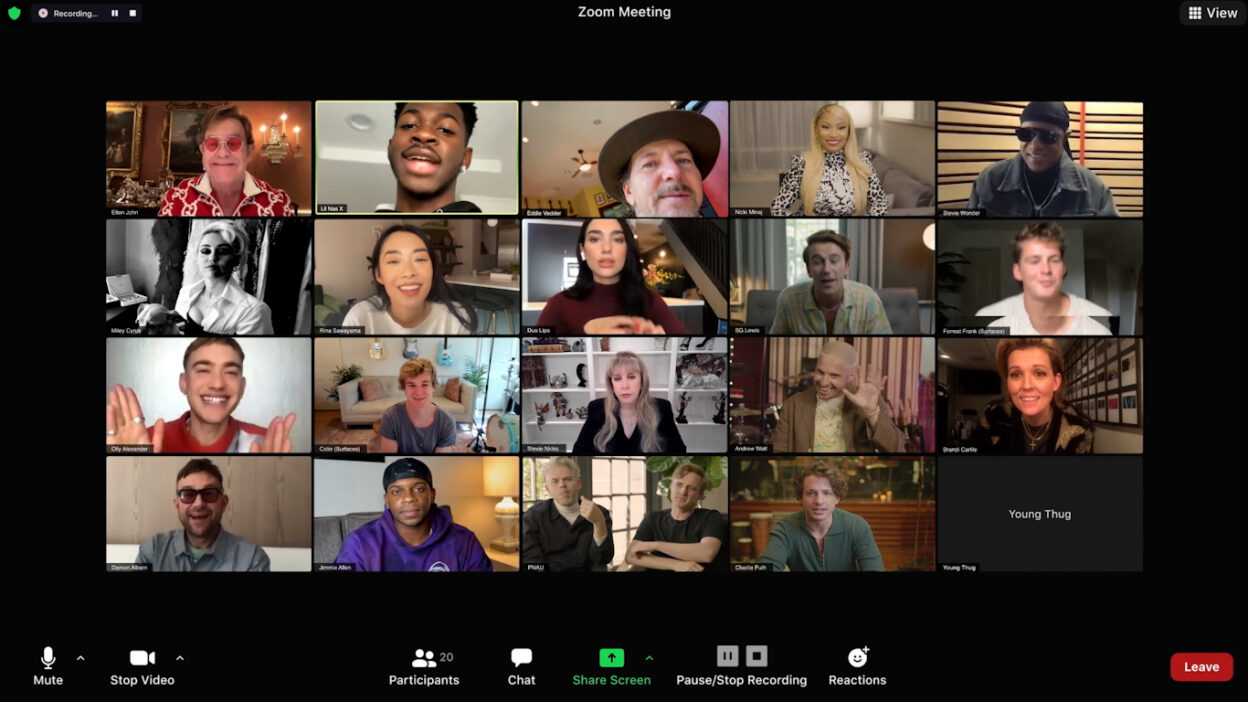 ELTON JOHN and friends reunite for ultimate Zoom call 