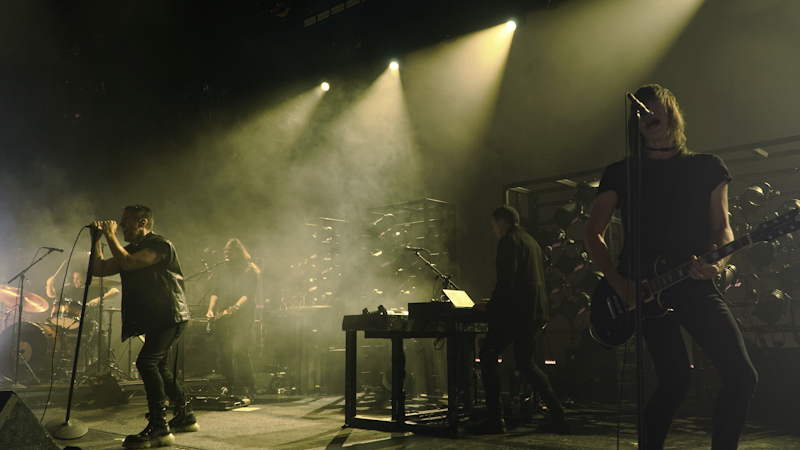 Nine Inch Nails band performing live in 2025