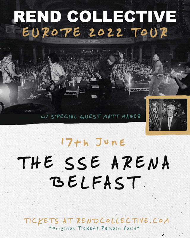 Irish folk band REND COLLECTIVE will play a headline Belfast show at the SSE Arena on Friday, June 17th 2022