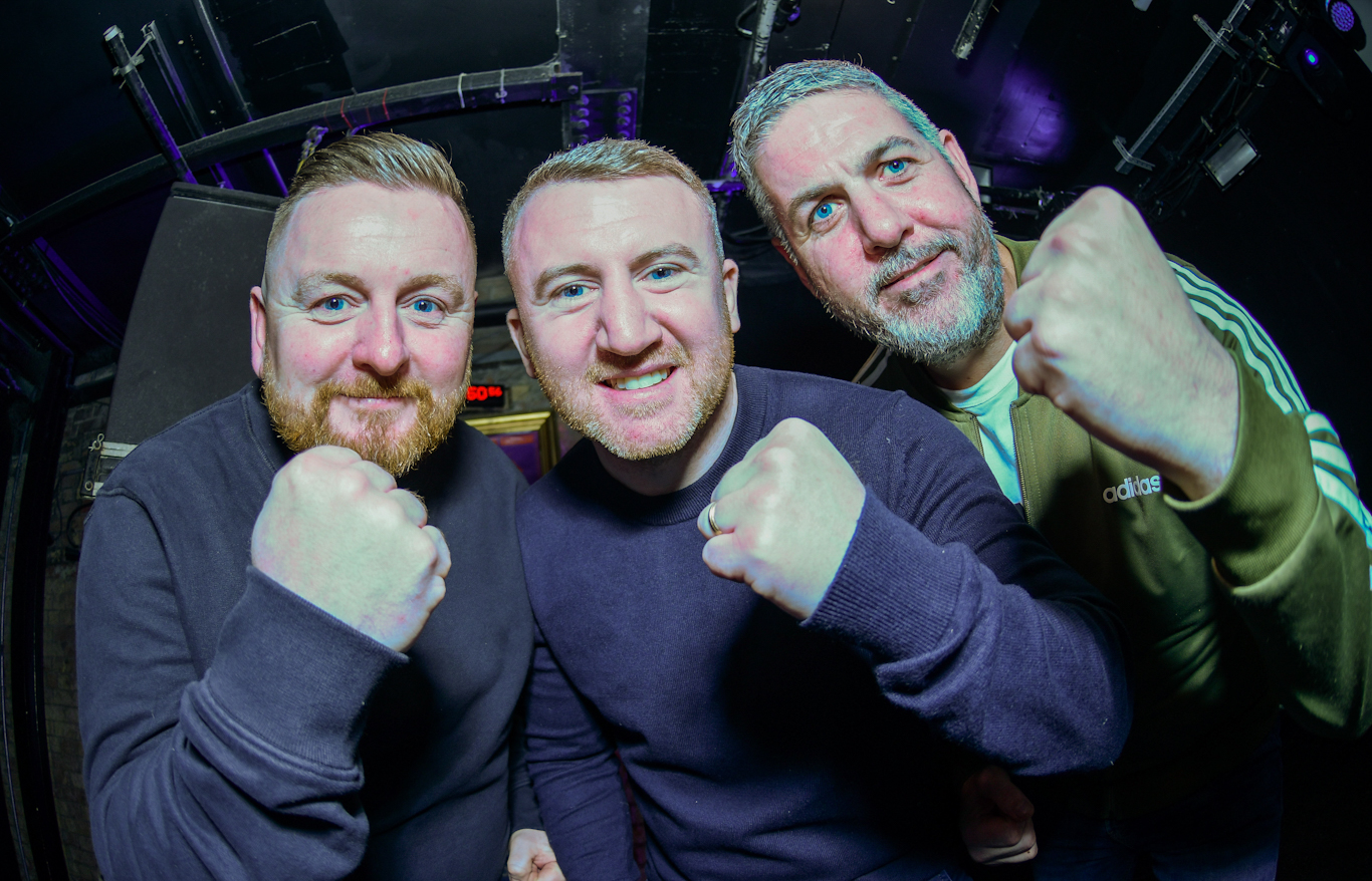 Northern Irish comedians attend official launch for the ‘Valentines Day Massacre’ boxing event
