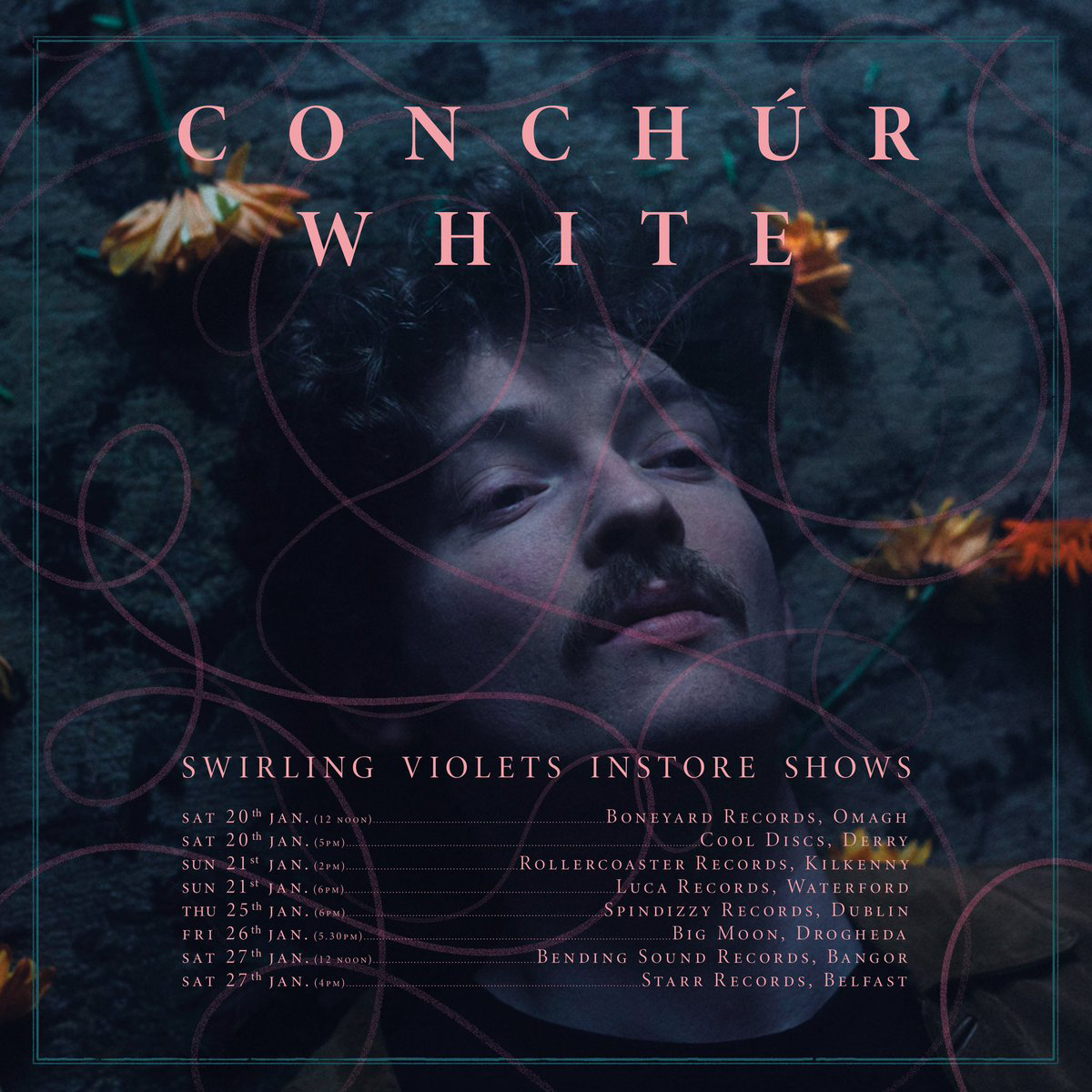 Listen to ‘Swirling Violets’ - the debut album from Conchúr White 83 Conchúr White