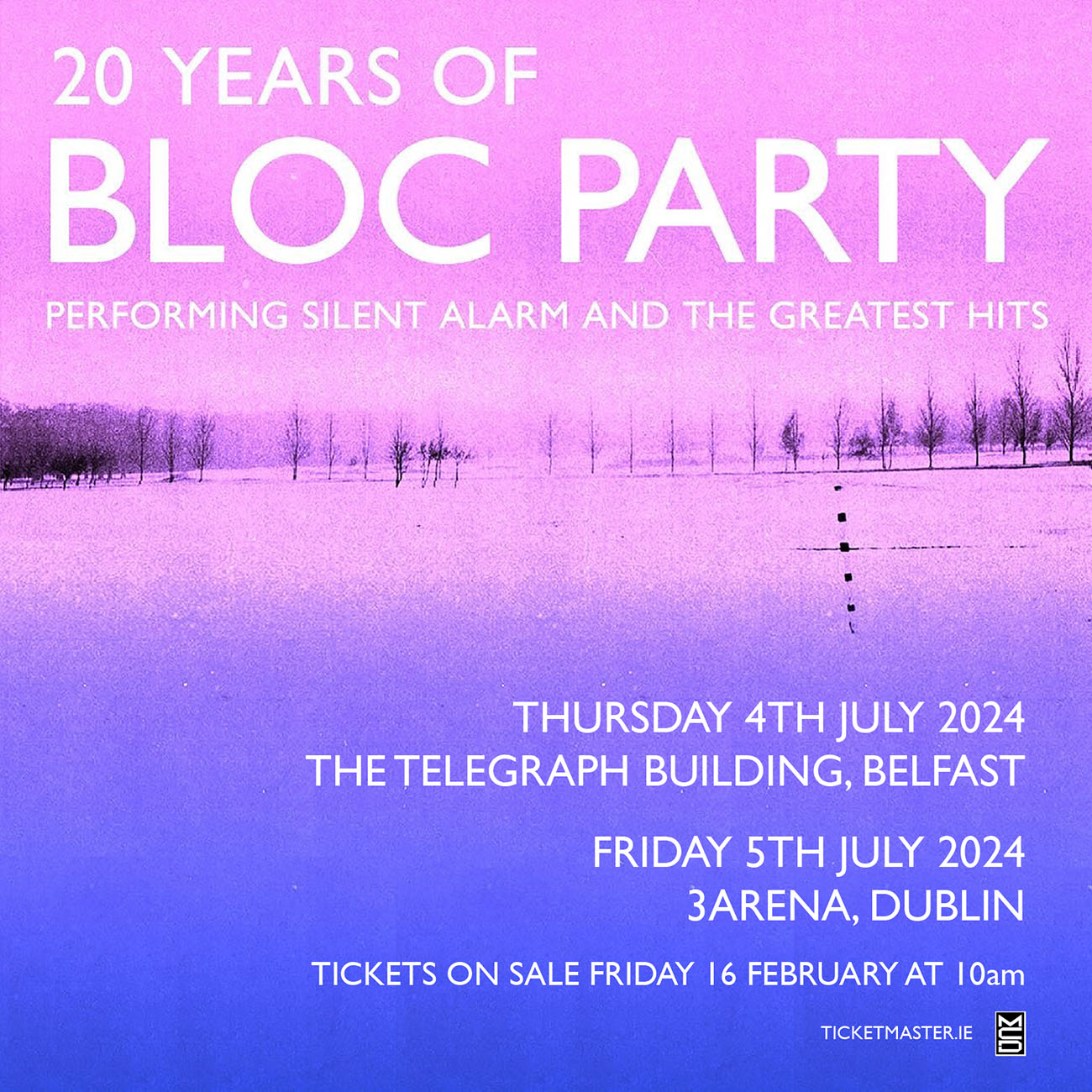 BLOC PARTY announce headline shows in Belfast & Dublin this summer 85 bloc party