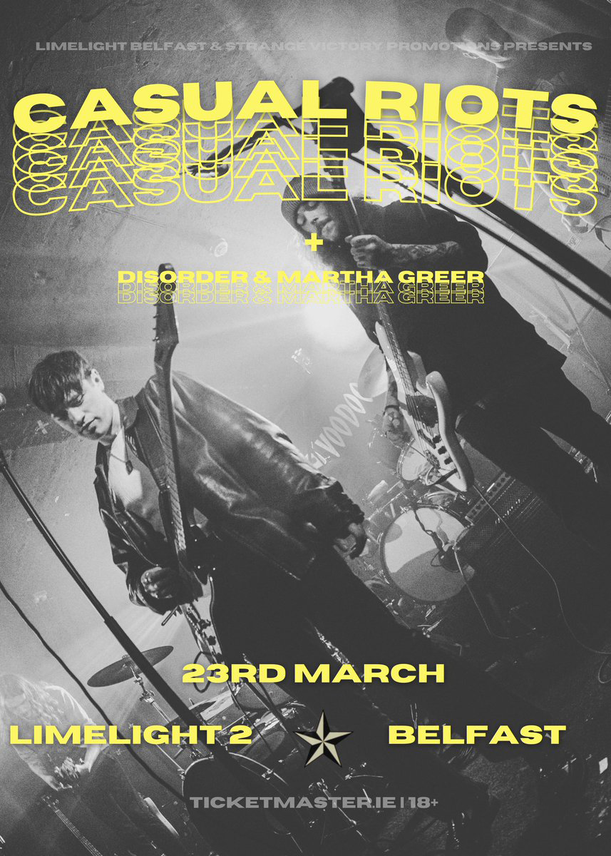 Indie rock 5-piece CASUAL RIOTS to play headline show at The Limelight 2, Belfast 82 CASUAL RIOTS