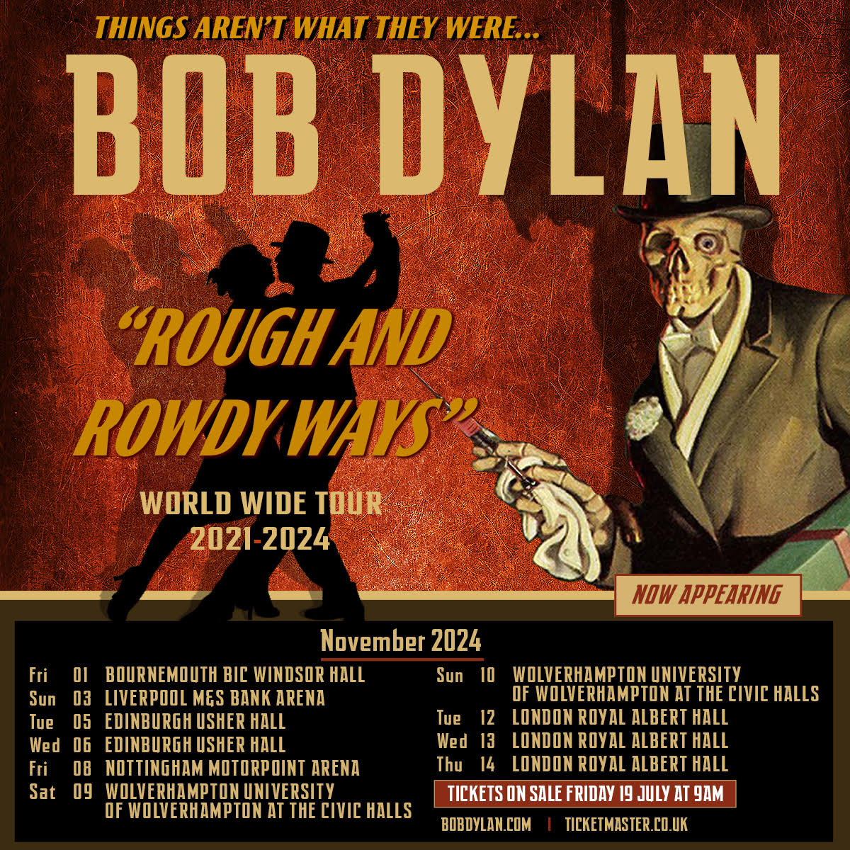 BOB DYLAN announces UK tour including three nights at London’s Royal Albert Hall 87 bob dylan