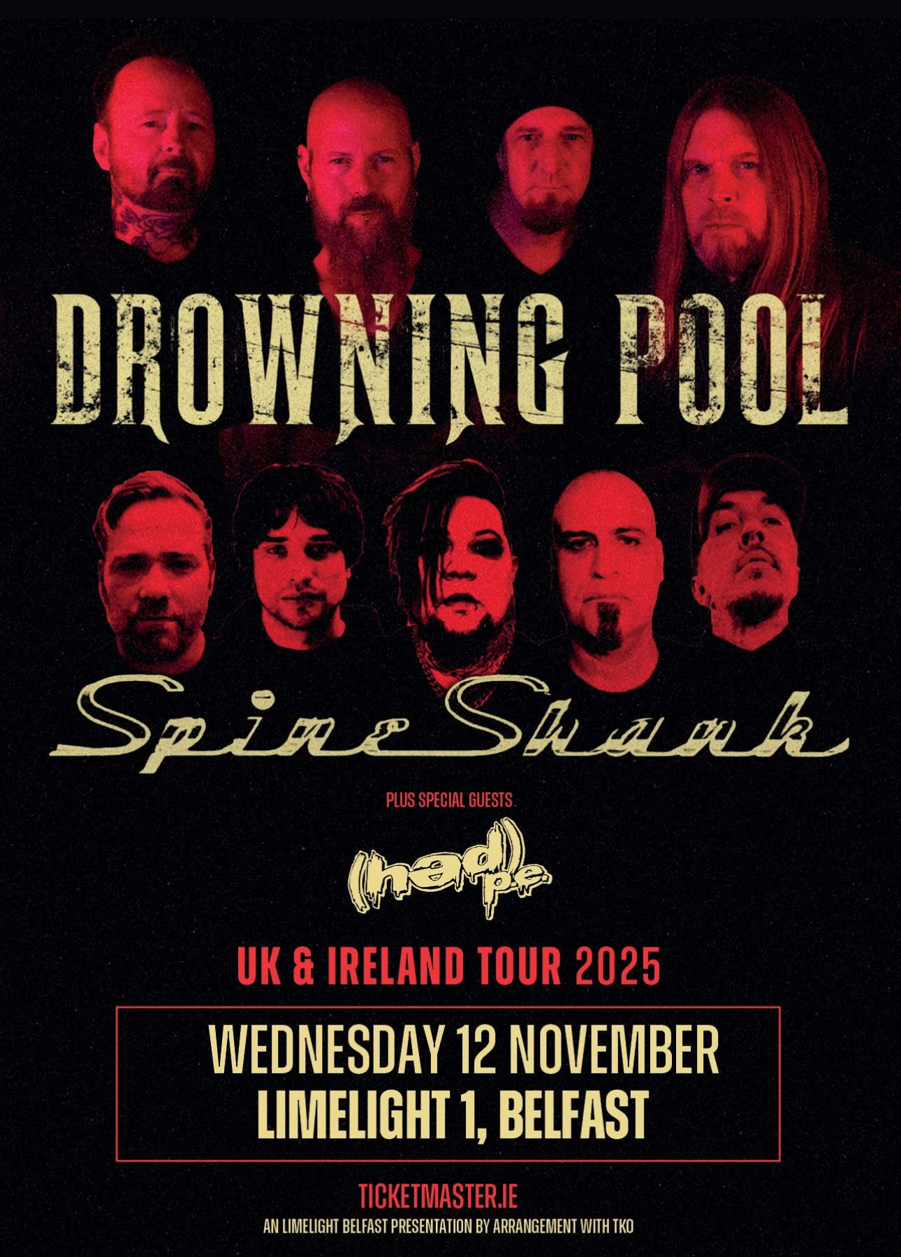 Drowning Pool and Spineshank Set to Rock Limelight Belfast This November 82 DROWNING POOL SPINESHANK