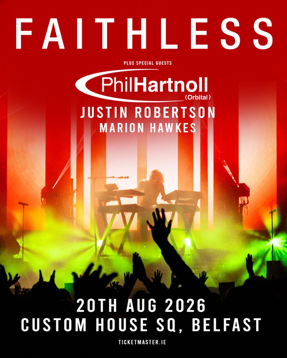Faithless Announce Special Guests For CHSq Belfast Show With Phil Hartnoll, Justin Robertson & Marion Hawkes 85 Faithless