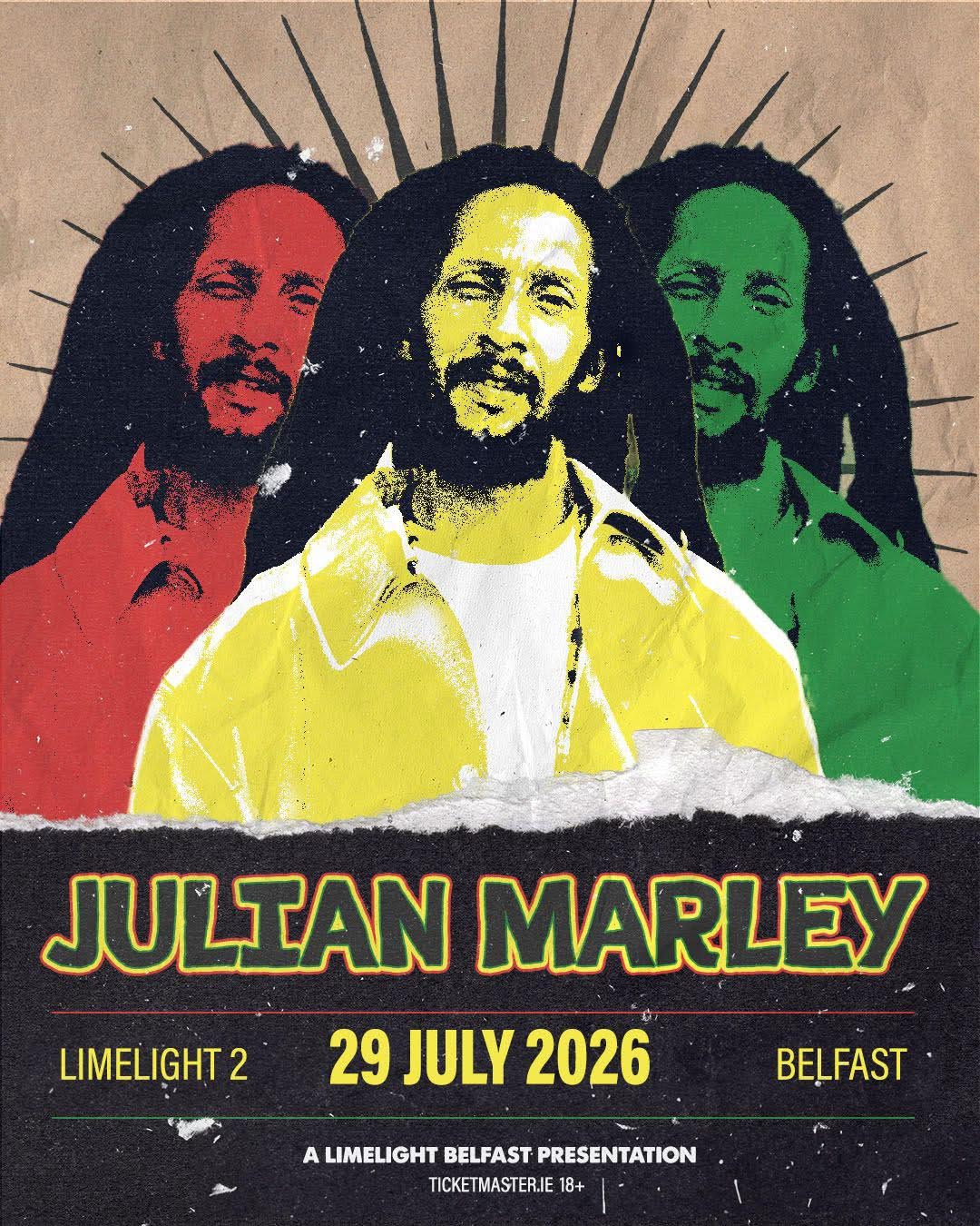 Julian Marley, son of reggae legend Bob Marley, announces Belfast show 85 Julian Marley