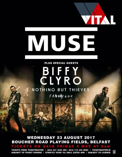 MUSE will headline Belfast Vital on August 23rd 85 Muse