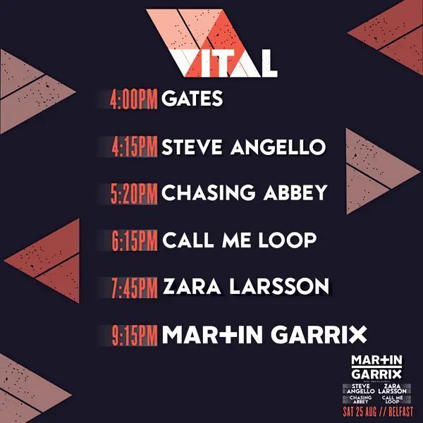 Check out BELFAST VITAL 2018 stage times for tomorrow 82 Check out BELFAST VITAL 2018 stage times for tomorrow
