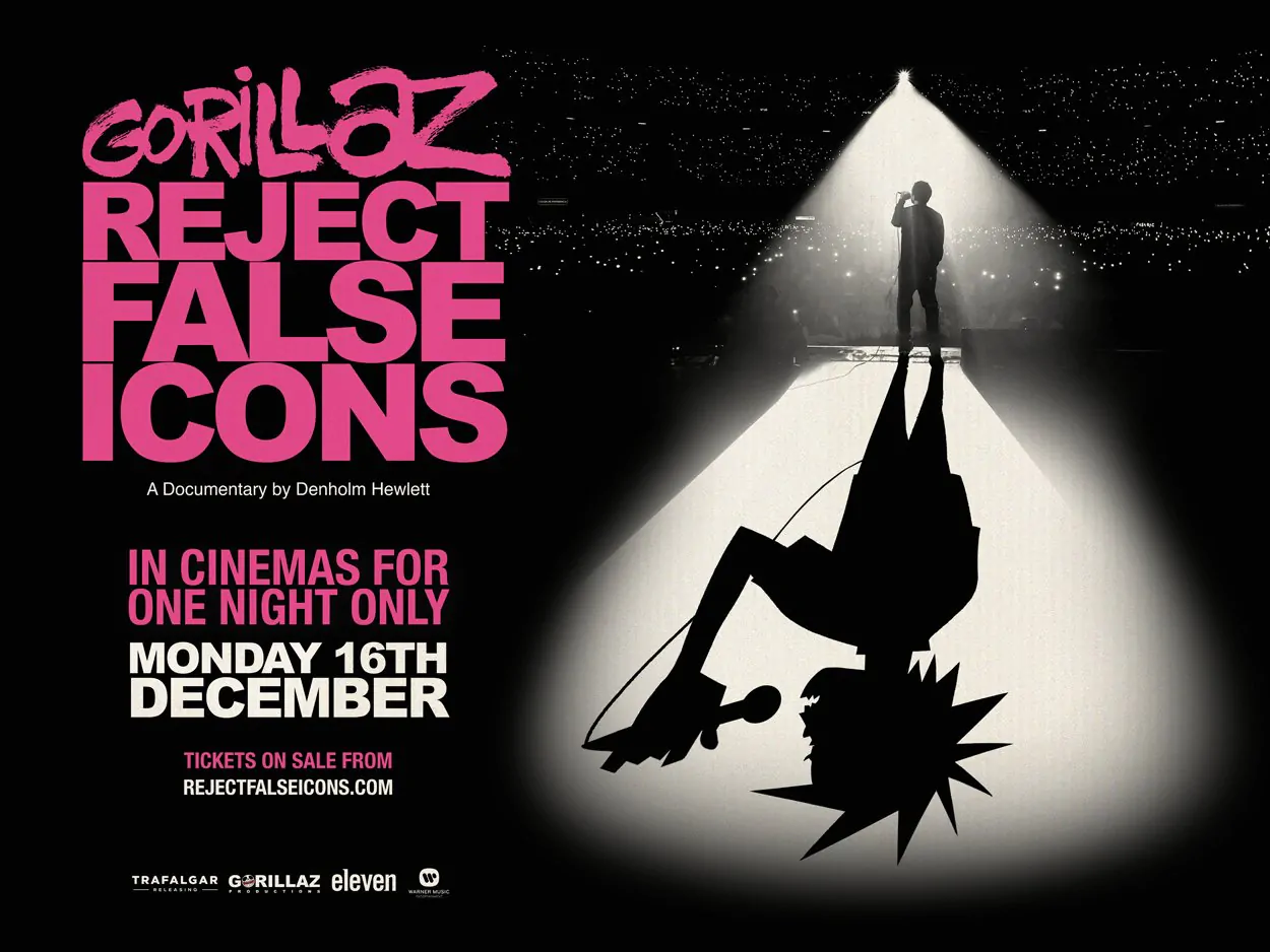 GORILLAZ announce new feature documentary film GORILLAZ: REJECT FALSE ICONS in cinemas on 16 December 82 Gorillaz