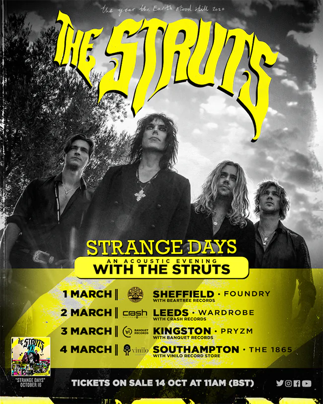 THE STRUTS announce intimate 'An Acoustic Evening With The Struts' tour dates 82 The Struts