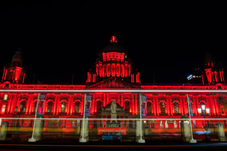 Northern Ireland Venues LIGHT UP RED To Support Global Day of Action 1