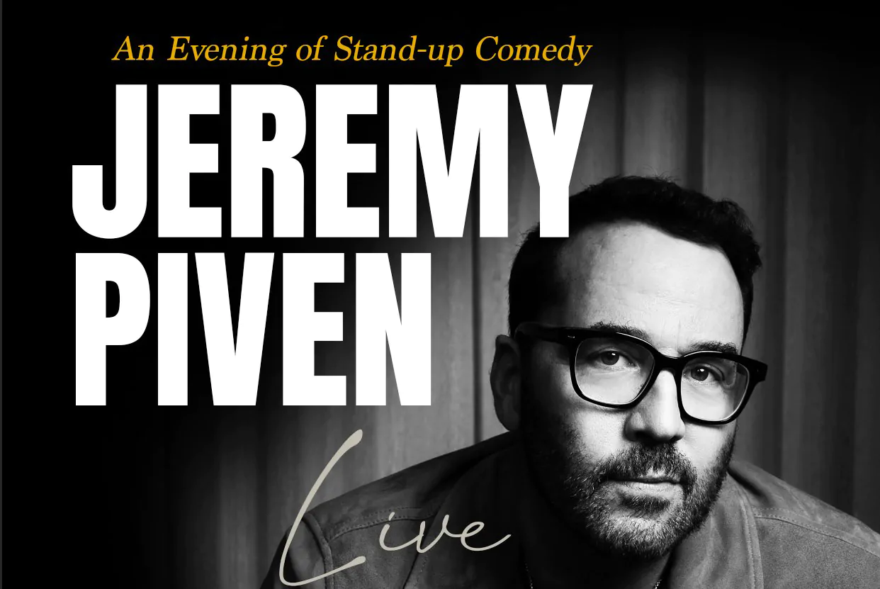 JEREMY PIVEN announces An Evening of Stand-up Comedy [Live] At Ulster Hall, Belfast 18th October 2021