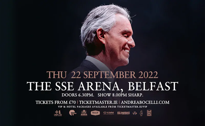 The world’s most beloved tenor Andrea Bocelli has announced a return to The SSE Arena, Belfast
