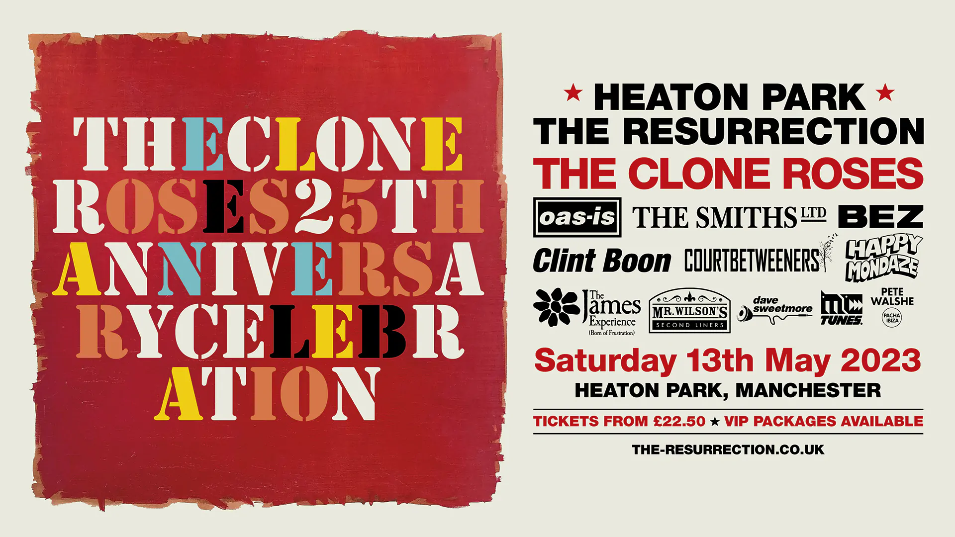THE CLONE ROSES announce headline show at Manchester’s Heaton Park in 2023