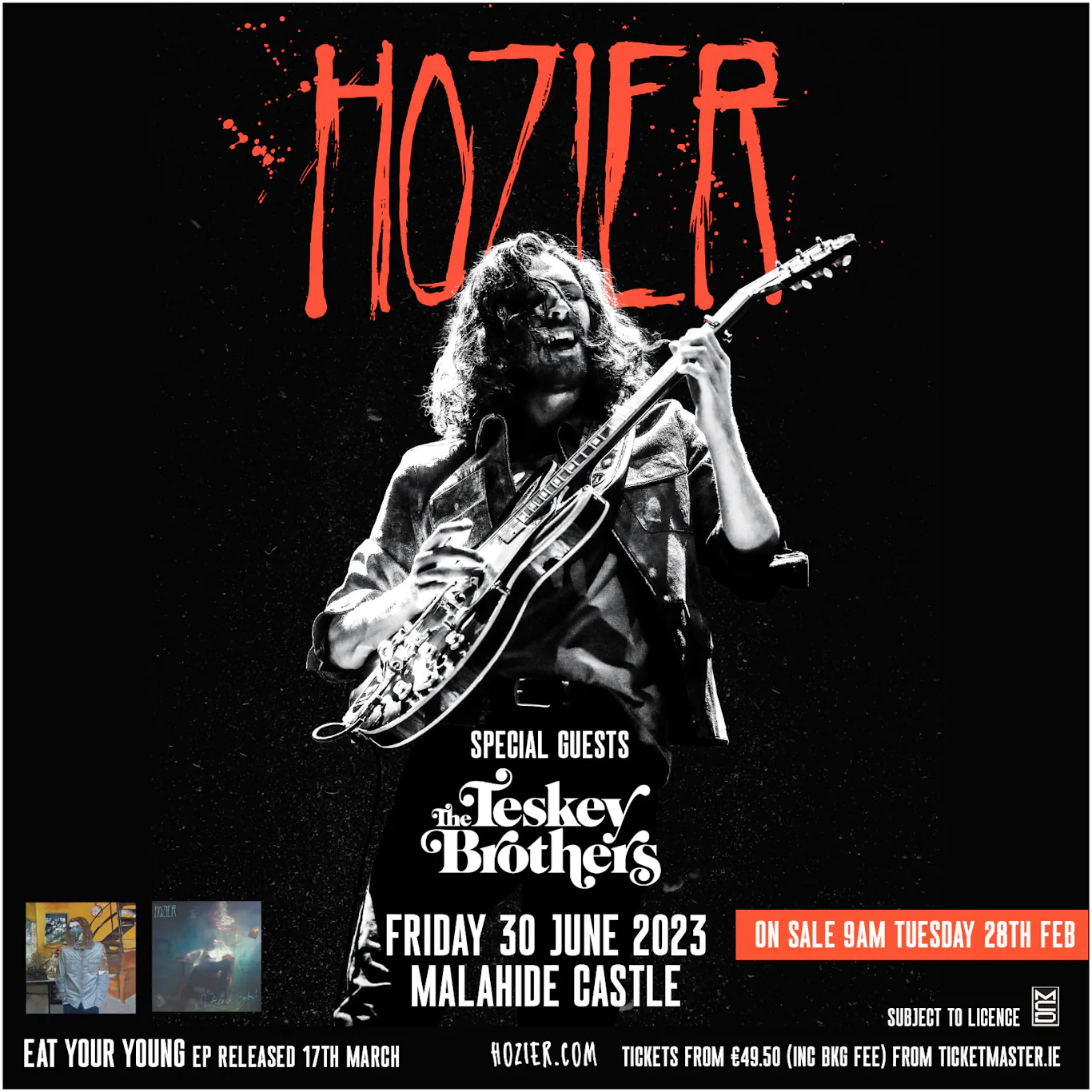 HOZIER announces his first Irish live date in four years at Malahide Castle, Dublin on Friday 30th June 2023 82 Hozier