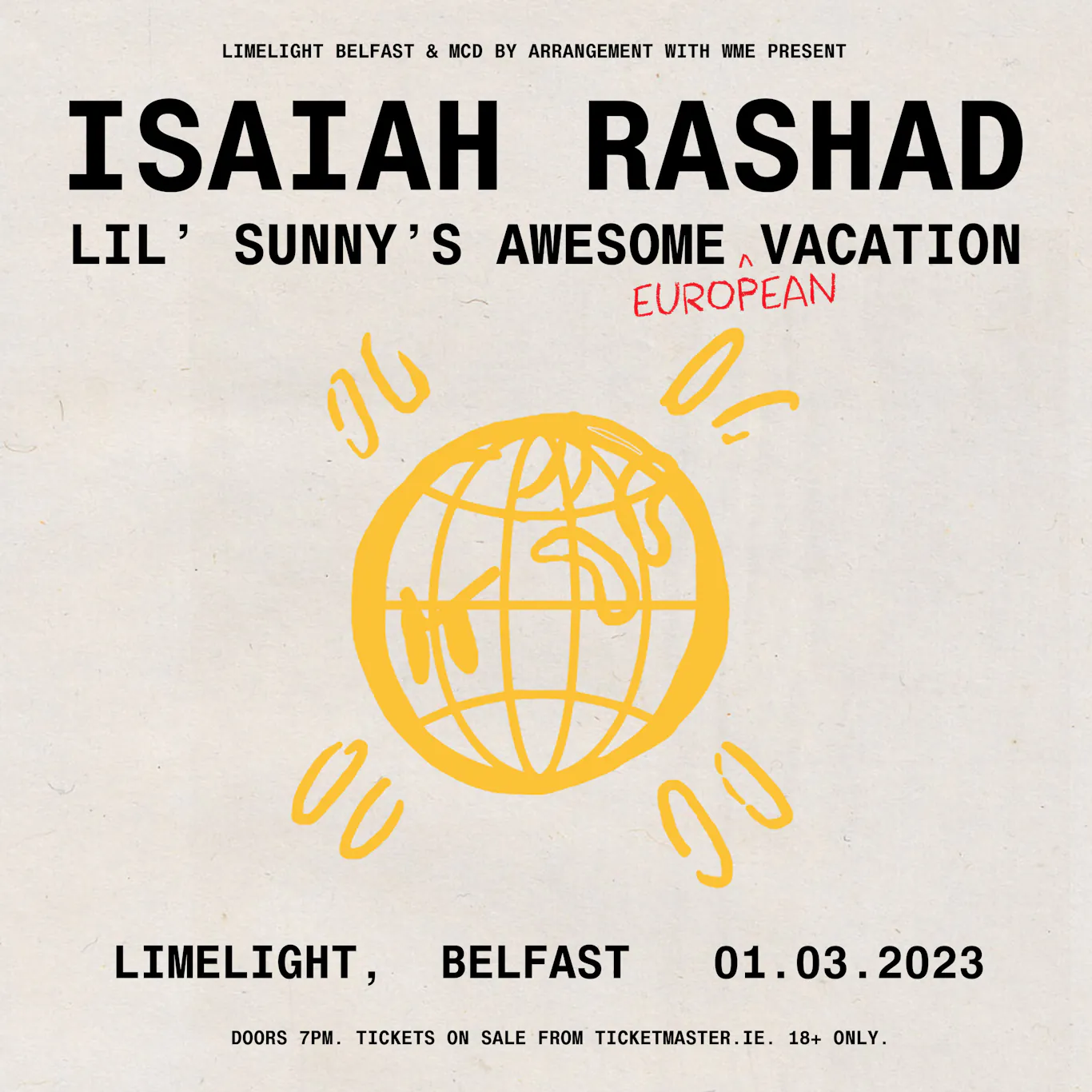 WIN: Tickets to see ISAIAH RASHAD at Limelight, Belfast on March 1st 2023