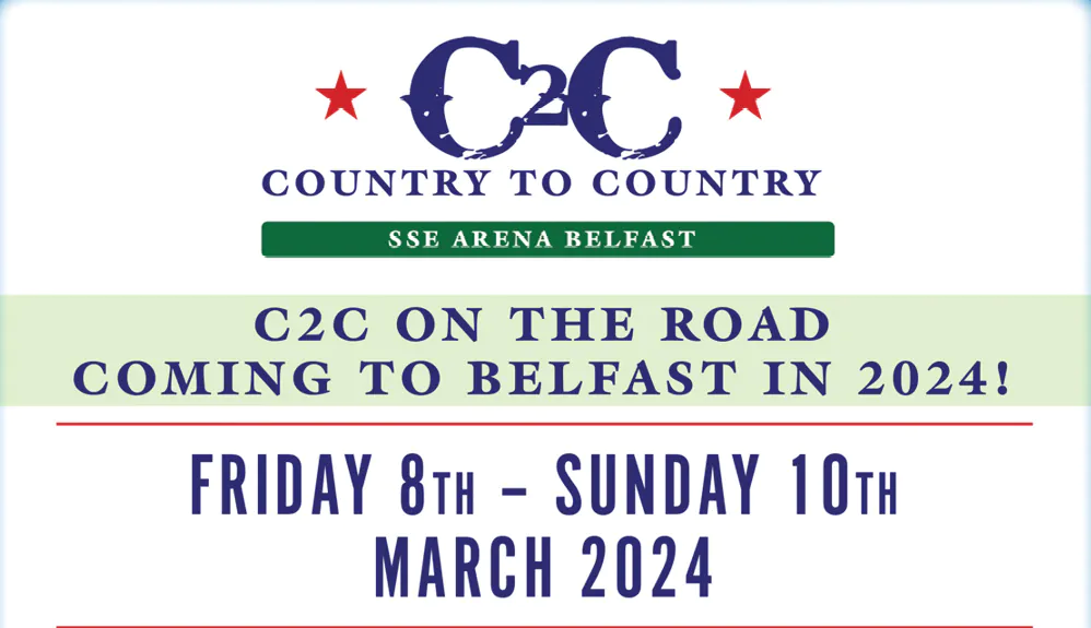The C2C festival comes to The SSE Arena, Belfast from Friday 8 to Sunday 10 March 2024