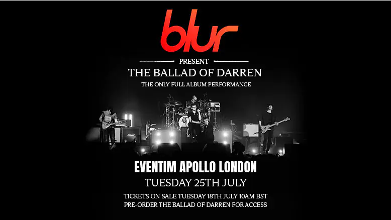 blur announce global livestream performance of new album ‘The Ballad of Darren’