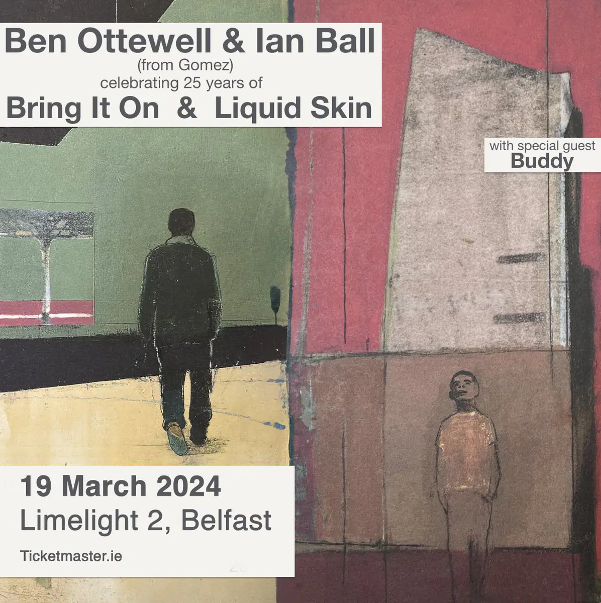 BEN OTTEWELL & IAN BALL from GOMEZ announce Belfast, Limelight show