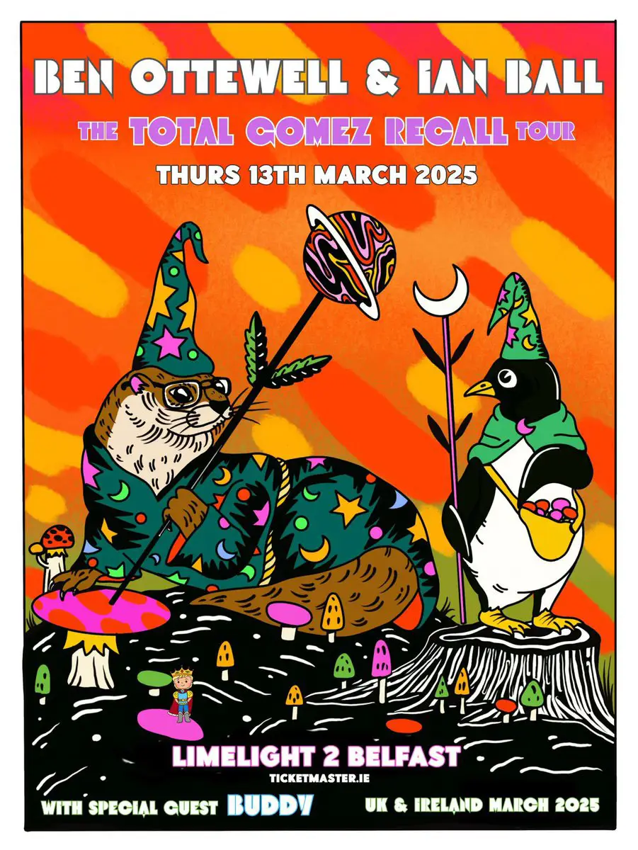 Gomez Founders Ian Ball & Ben Ottewell Bring Their 'Total Recall' Tour to Limelight Belfast 82 Gomez